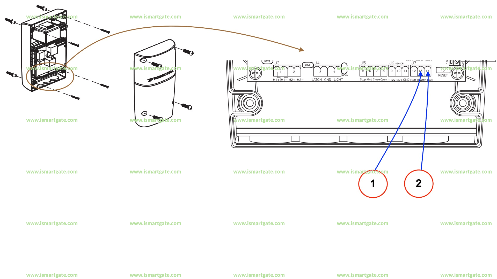 Wiring diagram for MERIK PC160 (Control Box)